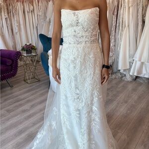 Beaded Laced Fit and Flare Style Wedding Dress